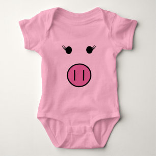Body Para Bebê Sadie the Pink Pig ~ Cute Girly Kawaii