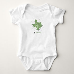Body Para Bebê Sage Verde e Cinza Lar Doce Lar Texas
