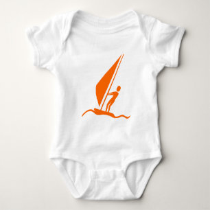 Body Para Bebê Sailboarding - laranja