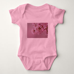 Body Para Bebê Sakura Cherry Blossoms Rosa Pálido Reflexões