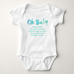 Body Para Bebê Salmo 139:13 Pois tu criaste o meu ser mais íntimo