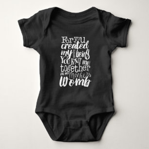 Body Para Bebê Salmo 139:13 Pois tu criaste o meu ser mais íntimo