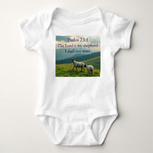 Body Para Bebê Salmo 23:1 Versículo da Bíblia Baby Bodysuit
