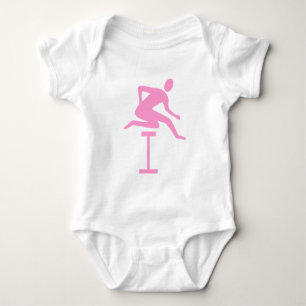 Body Para Bebê Saltando obstáculos - Rosa