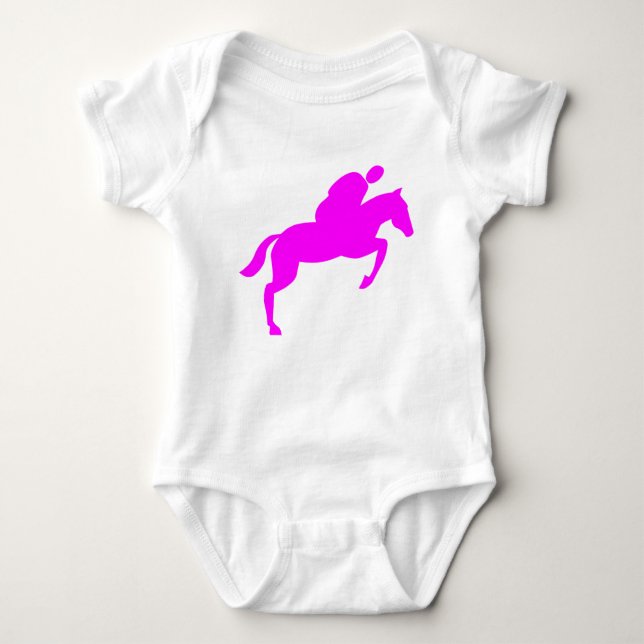 Body Para Bebê Salto de Cavalo - Magenta (Frente)