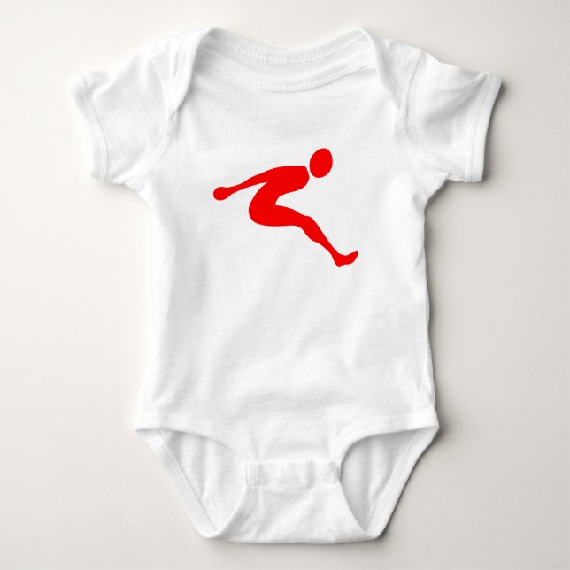 Body Para Bebê Salto em Distância - Vermelho (Frente)