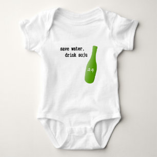 Body Para Bebê Salvar a água, bebida Soju!