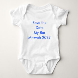 Body Para Bebê Salvar a data meu bar Mitzvah 2022