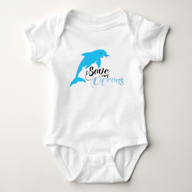 Body Para Bebê Salve nossos oceanos (Frente)