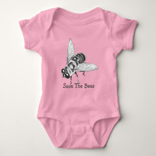 Body Para Bebê Salve o biólogo Bees Bee Honeybee Bodysuit