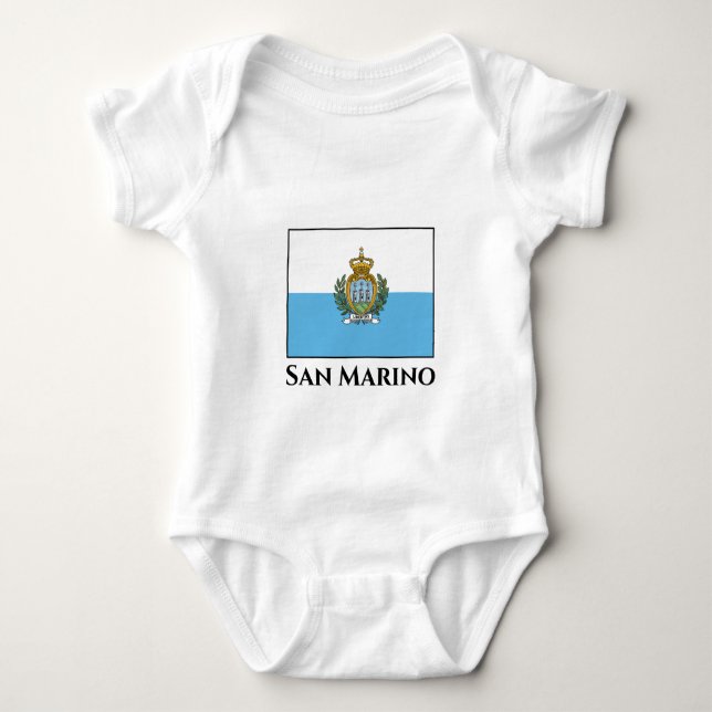 Body Para Bebê San Marino Flag (Frente)