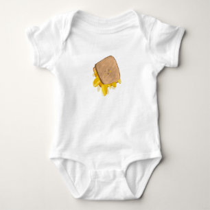 Body Para Bebê Sanduíche de Queijo Grelhado Derretendo Fofo