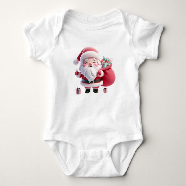 Body Para Bebê Santa Claus design (Frente)