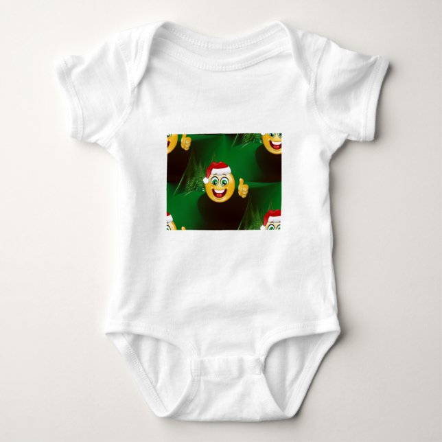 Body Para Bebê santa claus emojis (Frente)