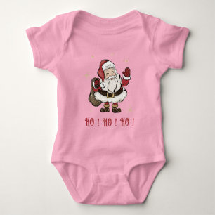 Body Para Bebê Santa Claus Pink Bebê Roupa