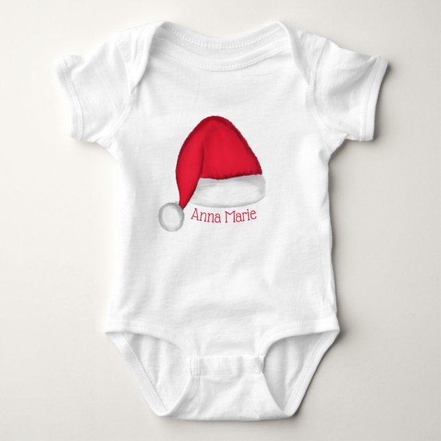 Body Para Bebê Santa Hat Baby T Shirt (Frente)