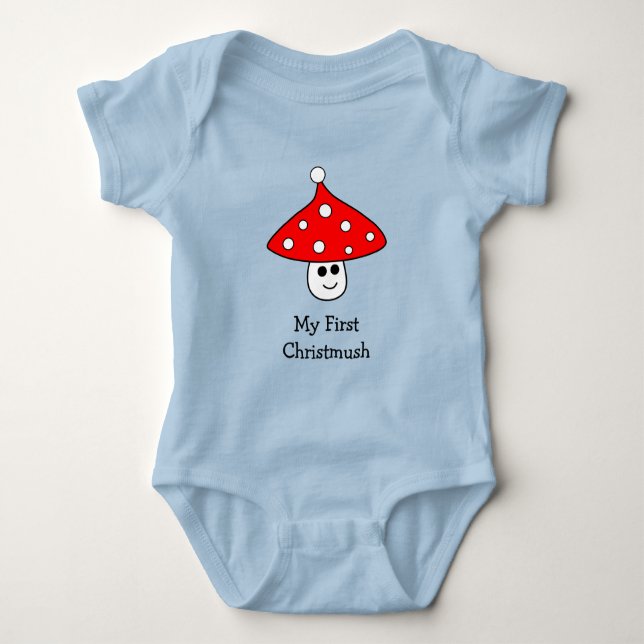 Body Para Bebê Santa Hat Mushroom Baby Bodydress (Frente)