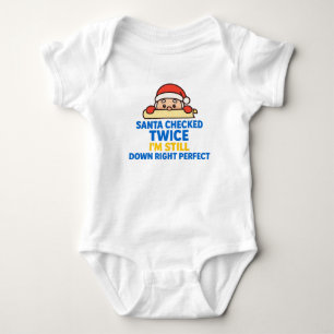 Body Para Bebê Santa Verificou Duas Vezes Lá Embaixo Perfeito