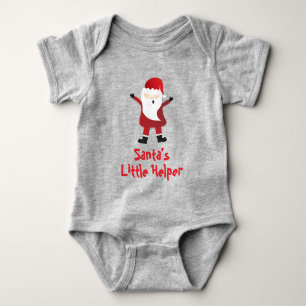 Body Para Bebê Santas Pequenas Ajudantes Vermelho Papai Noel