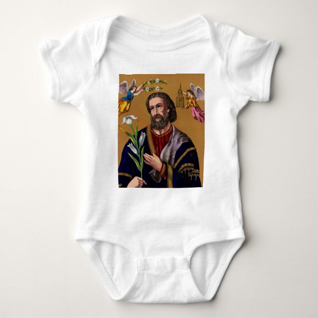 Body Para Bebê Santo Joseph Guardian da Santa Família (Frente)