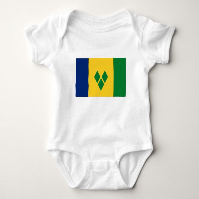 Body Para Bebê Santo Vincent Flag (Frente)