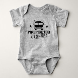 Body Para Bebê Sapador-bombeiro no treinamento