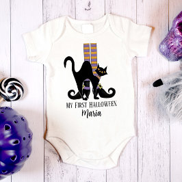 Body Para Bebê Sapatos de Bruxa Caprichosa de Halloween Gato Pret