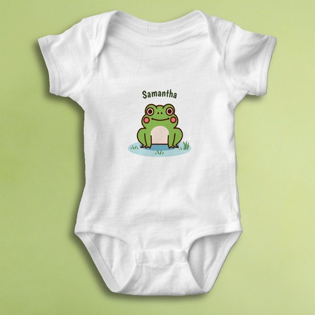 Body Para Bebê Sapo (Cute Frog Baby Bodysuit)
