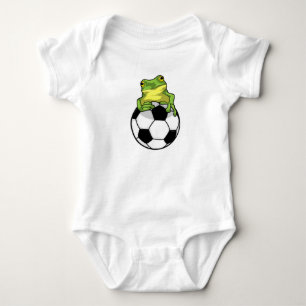 Body Para Bebê Sapo com bola de futebol