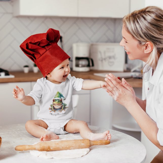 Body Para Bebê Sapo de Natal, personalizado (Criador carregado)