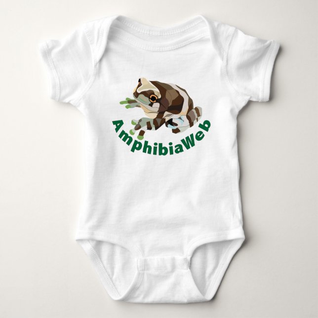 Body Para Bebê Sapo do leite de AmphibiaWeb Amazon para bebês (Frente)