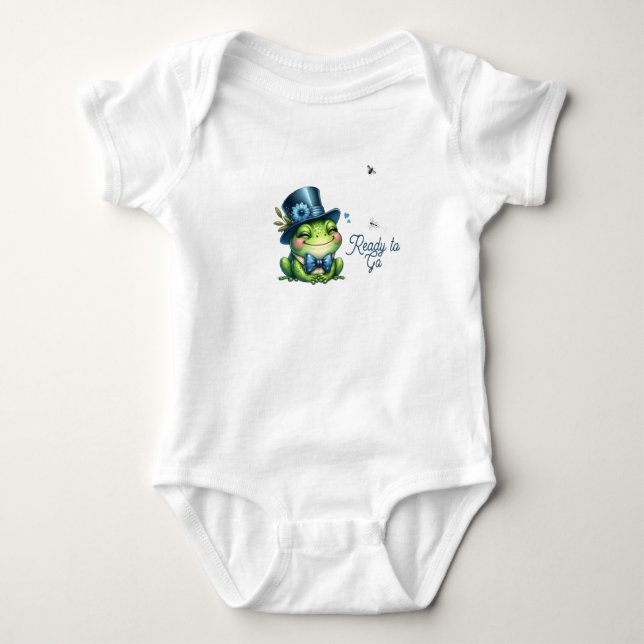 Body Para Bebê Sapo Elegante - Pronto para Ir (Frente)
