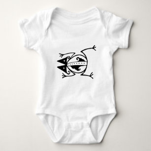 Body Para Bebê Sapo tribal arte tribal animal antigo