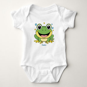Body Para Bebê Sapo Verde Engraçado animal vida selvagem desenho