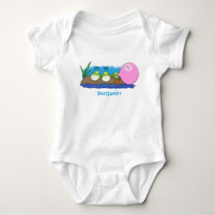 Body Para Bebê sapos engraçados bonitos ilustram desenhos animad