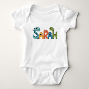 Body Para Bebê Sarah Personalizou o bebê dinossauro