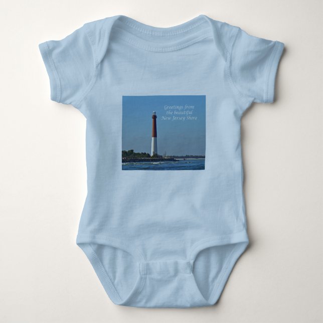 Body Para Bebê Saudações De Nova Jersey - Barnegat Light (Frente)