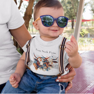 Body Para Bebê Scandi Farmhouse Cattle, costume