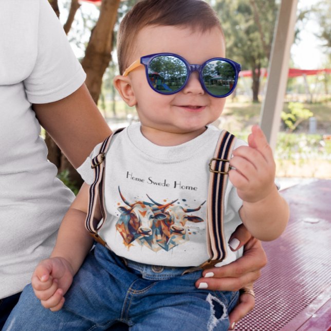 Body Para Bebê Scandi Farmhouse Cattle, costume (Criador carregado)