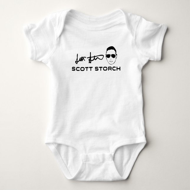 Body Para Bebê Scott Storch White Baby One Piece Baby Bodyfato (Frente)