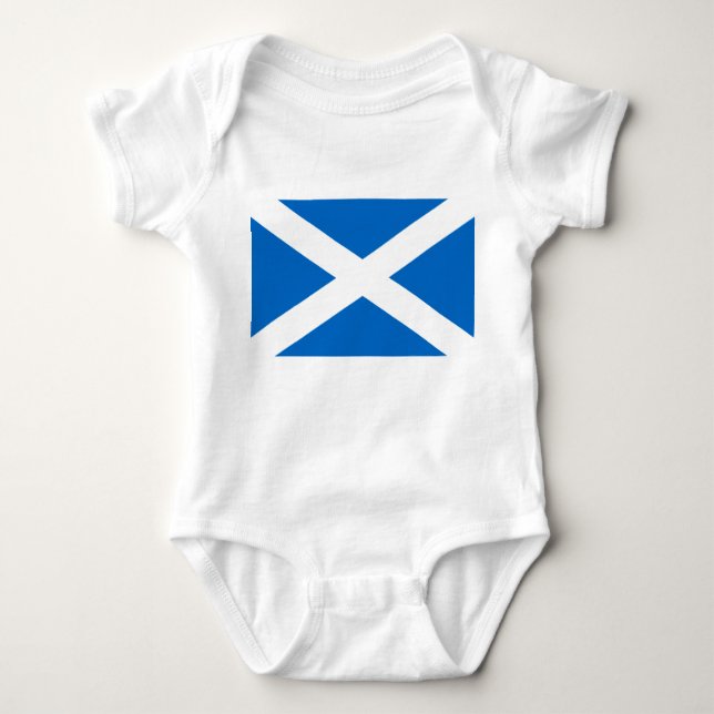 Body Para Bebê Scottish Cross Scotland Colors (Frente)