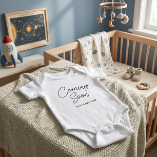 Body Para Bebê (Script Personalizado) Anúncio de Gravidez Chegand