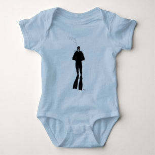 Body Para Bebê Scuba Diver Silhouette (Homem)