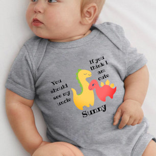 Body Para Bebê Se você acha que sou bonito, deveria ver meu tio