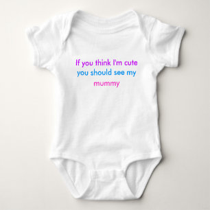Body Para Bebê "Se você pensa que eu sou bonito…" babygrow