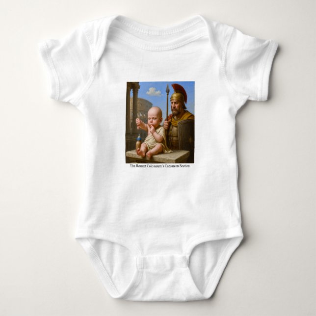 Body Para Bebê Seção cesariana do Coliseu Romano (Frente)