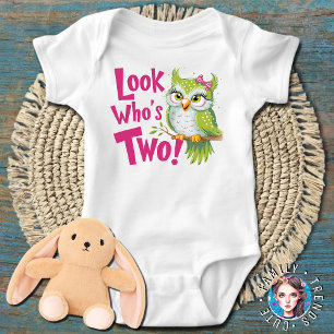 Body Para Bebê segundo aniversário Olhe Quem Dois