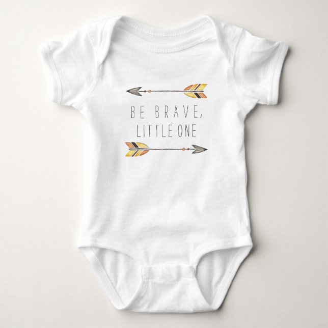 Body Para Bebê Seja Corajosa Flecha Tribal (Frente)