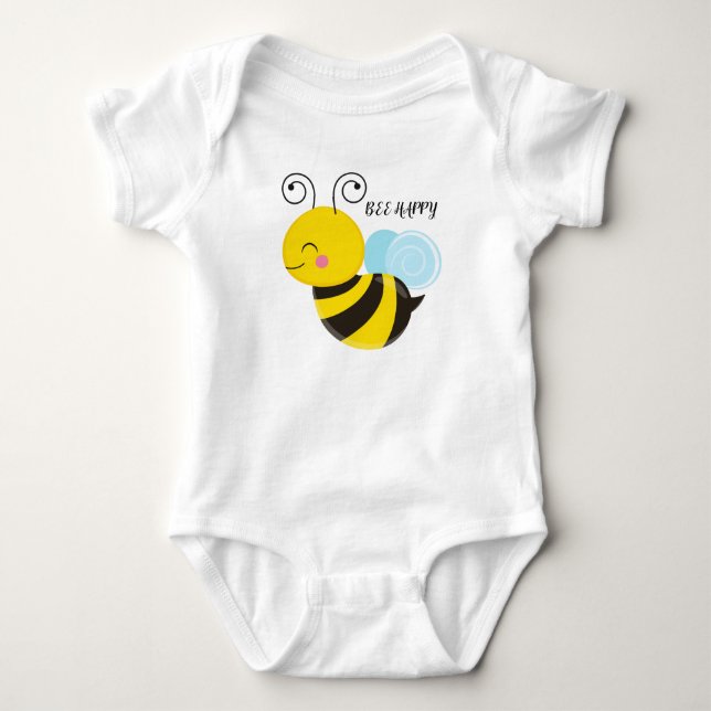 Body Para Bebê seja feliz (Frente)