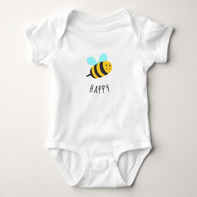 Body Para Bebê Seja feliz (Frente)